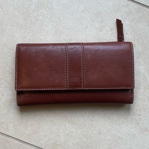 Brown leather Coach wallet